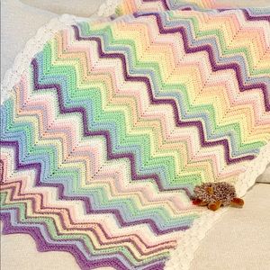 Vintage Pastel Skittles Baby Receiving Blanket